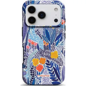 Pouzdro na mobilní telefon Odolný obal Mobiwear Elite Pro - Apple iPhone 17 Pro - EP03E Modrá květena (Odolné pouzdro, obal kryt Mobiwear Elite Pro - maximální ochrana mobilu Apple iPhone 17 Pro, zesílené hrany, přesné výřezy, pohodlné držení, odolná grafika, kvalitní materiály)