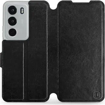 Flipové pouzdro Mobiwear - Realme C71 - Černé a šedé (Knížkové flip pouzdro, obal, kryt na mobil Realme C71 - Černé a šedé, materiál Umělá kůže + TPU - ochrana 360°, stojánek, silikonová vanička, magnetické zavírání)