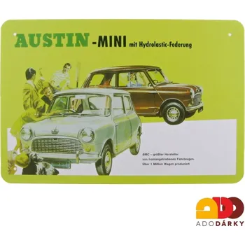 Plechová cedule Plechová cedule - Austin MINI 30 x 20 cm (Cedule na zeď)