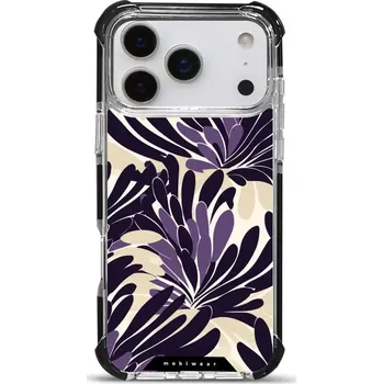 Pouzdro na mobilní telefon Odolný obal Mobiwear MagSafe Elite Bumper - Apple iPhone 17 Pro Max - DA47D Fialová flóra (Odolný kryt, pouzdro, obal Mobiwear Elite Bumper na mobil Apple iPhone 17 Pro Max - DA47D Fialová flóra, materiál Plast + TPU silikon + kov - zesílená ochrana)