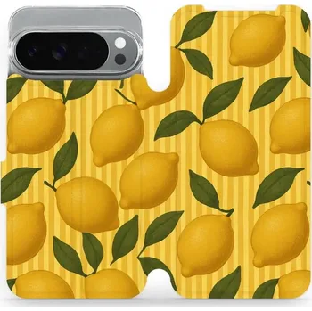 Pouzdro na mobilní telefon Flipové pouzdro Mobiwear - Google Pixel 10 Pro XL - VP81S Citrony (Knížkové flip pouzdro, obal, kryt na mobil Google Pixel 10 Pro XL - VP81S Citrony, materiál Umělá kůže + TPU - ochrana 360°, stojánek, silikonová vanička, magnetické zavírání)