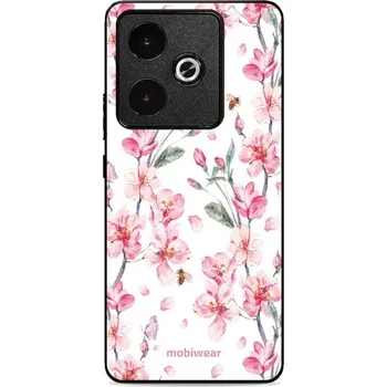 Pouzdro na mobilní telefon Lesklý kryt Mobiwear Glossy - Realme GT 7T - G033G - Růžové květy (Prémiové lesklé pouzdro, obal, kryt Mobiwear Glossy na mobil Realme GT 7T - G033G - Růžové květy, materiál Plast + TPU silikon - krytí po všech stranách, neošoupatelný potisk, tenké)