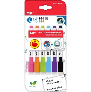 Popisovač na bílou tabuli, vícebarevný Madrid Papel, 6 ks