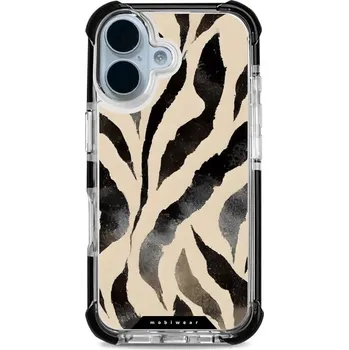 Pouzdro na mobilní telefon Odolný obal Mobiwear MagSafe Elite Bumper - Apple iPhone 17 - DA53D Zebří (Odolný kryt, pouzdro, obal Mobiwear Elite Bumper na mobil Apple iPhone 17 - DA53D Zebří, materiál Plast + TPU silikon + kov - zesílená ochrana telefonu, podpora MagSafe, krytí)