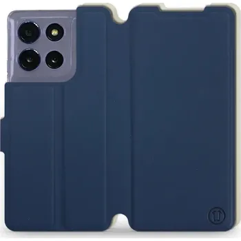 Pouzdro na mobilní telefon Mobiwear Semiš pro Motorola Moto G86 5G Modré