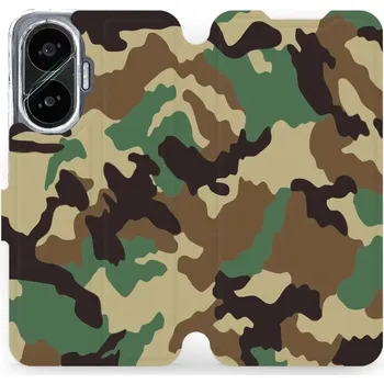 Pouzdro na mobilní telefon Flipové pouzdro Mobiwear - Xiaomi Poco F7 - V111P Maskáče (Knížkové flip pouzdro, obal, kryt na mobil Xiaomi Poco F7 - V111P Maskáče, materiál Umělá kůže + TPU - ochrana 360°, stojánek, silikonová vanička, magnetické zavírání)