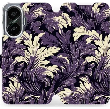 Pouzdro na mobilní telefon Flipové pouzdro Mobiwear - Xiaomi Poco F7 - VA46S Fialové rostliny (Knížkové flip pouzdro, obal, kryt na mobil Xiaomi Poco F7 - VA46S Fialové rostliny, materiál Umělá kůže + TPU - ochrana 360°, stojánek, silikonová vanička, magnetické zavírání)