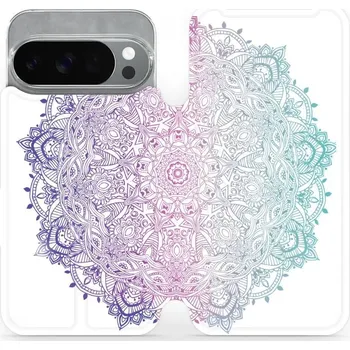 Pouzdro na mobilní telefon Flipové pouzdro Mobiwear - Google Pixel 10 Pro - M008S Mandala (Knížkové flip pouzdro, obal, kryt na mobil Google Pixel 10 Pro - M008S Mandala, materiál Umělá kůže + TPU - ochrana 360°, stojánek, silikonová vanička, magnetické zavírání)