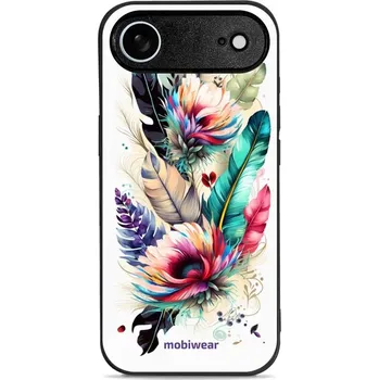 Telefonní příslušenství Lesklý kryt Mobiwear Glossy - Apple iPhone Air - G017G Pírka a květy (Prémiové lesklé pouzdro, obal, kryt Mobiwear Glossy na mobil Apple iPhone Air - G017G Pírka a květy, materiál Plast + TPU silikon - krytí po všech stranách, neošoupatelný potisk, tenké)