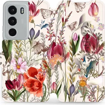 Pouzdro na mobilní telefon Flipové pouzdro Mobiwear - Realme C71 - MP01S Rozkvetlá louka (Knížkové flip pouzdro, obal, kryt na mobil Realme C71 - MP01S Rozkvetlá louka, materiál Umělá kůže + TPU - ochrana 360°, stojánek, silikonová vanička, magnetické zavírání)