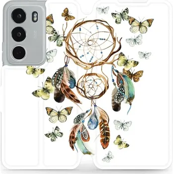 Pouzdro na mobilní telefon Flipové pouzdro Mobiwear - Realme C71 - M001P Lapač a motýlci (Knížkové flip pouzdro, obal, kryt na mobil Realme C71 - M001P Lapač a motýlci, materiál Umělá kůže + TPU - ochrana 360°, stojánek, silikonová vanička, magnetické zavírání)