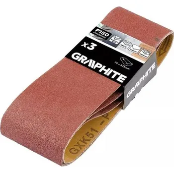 Brusný papír Plátno brusné nekonečný pás 75x533mm P150 GRAPHITE 58T371 3ks