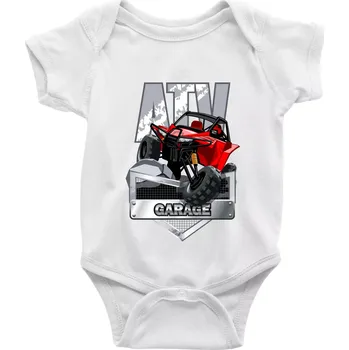 ATV garage - Body kojenecké s krátkým rukávem - Krátký r. 3-6 měs ( Bílá )