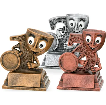 Trofej s číslicí 1, výška 12 cm, zlatá