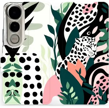 Pouzdro na mobilní telefon Flipové pouzdro Mobiwear - Vivo V50 Lite - VP53S Levhart (Knížkové flip pouzdro, obal, kryt na mobil Vivo V50 Lite - VP53S Levhart, materiál Umělá kůže + TPU - ochrana 360°, stojánek, silikonová vanička, magnetické zavírání)