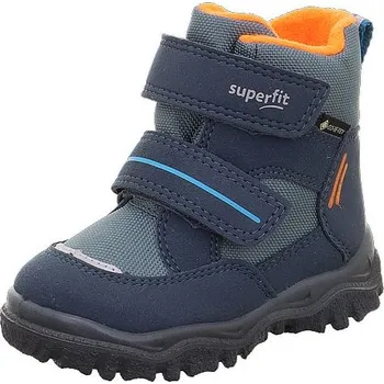 Dětská treková obuv SUPERFIT chlapecká zimní obuv HUSKY1 1-006045-8050-2 modrá/oranžová GORETEX 24