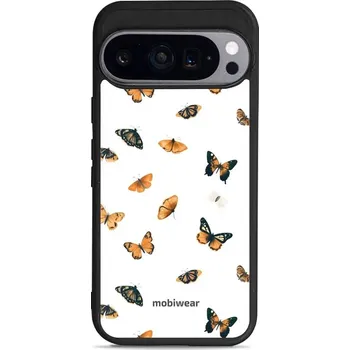 Pouzdro na mobilní telefon Lesklý kryt Mobiwear Glossy - Google Pixel 9 Pro - GP76G Oranžoví motýlci (Prémiové lesklé pouzdro, obal, kryt Mobiwear Glossy na mobil Google Pixel 9 Pro - GP76G Oranžoví motýlci, materiál Plast + TPU silikon - krytí po všech stranách, neošoupatelný)