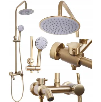 Vodovodní baterie Nástěnná vanová a sprchová baterie s jednou pákou Yoka Home MUTABI zlatá