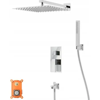 Sprchový set Podomítková sprchová souprava Corsan ZA30MCHW s dešťovou sprchou, baterií a směšovačem