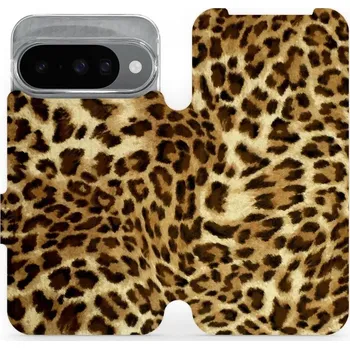 Pouzdro na mobilní telefon Flipové pouzdro Mobiwear - Google Pixel 10 - VA33P Leopardí vzor (Knížkové flip pouzdro, obal, kryt na mobil Google Pixel 10 - VA33P Leopardí vzor, materiál Umělá kůže + TPU - ochrana 360°, stojánek, silikonová vanička, magnetické zavírání)