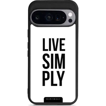 Pouzdro na mobilní telefon Lesklý kryt Mobiwear Glossy - Google Pixel 9 - G070G Live simply (Prémiové lesklé pouzdro, obal, kryt Mobiwear Glossy na mobil Google Pixel 9 - G070G Live simply, materiál Plast + TPU silikon - krytí po všech stranách, neošoupatelný potisk, tenké proveden