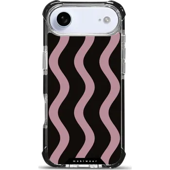 Pouzdro na mobilní telefon Odolný obal Mobiwear MagSafe Elite Bumper - Apple iPhone Air - DA54D Fialové vlnky (Odolný kryt, pouzdro, obal Mobiwear Elite Bumper na mobil Apple iPhone Air - DA54D Fialové vlnky, materiál Plast + TPU silikon + kov - zesílená ochrana telefonu, podpora)