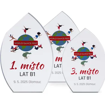 Skleněná plaketa s plnobarevným potiskem, 110x160mm