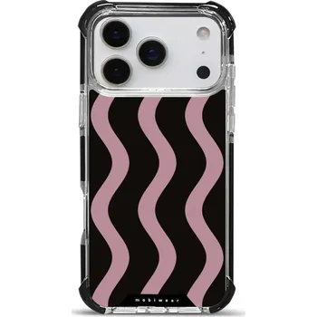 Pouzdro na mobilní telefon Odolný obal Mobiwear MagSafe Elite Bumper - Apple iPhone 17 Pro Max - DA54D Fialové vlnky (Odolný kryt, pouzdro, obal Mobiwear Elite Bumper na mobil Apple iPhone 17 Pro Max - DA54D Fialové vlnky, materiál Plast + TPU silikon + kov - zesílená ochrana)