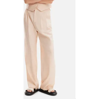 Meruňkové dámské květované kalhoty Desigual Finlandia - Dámské DESIGUAL krémová 2659977