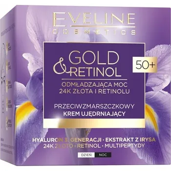 Pleťový krém Pleťový krém proti vráskám Eveline Cosmetics Gold&Retinol 0 SPF pro den i noc 50 ml