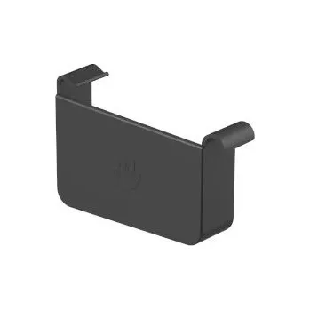 okap Čelo žlabu levé HRANATÉ 125mm grafitové