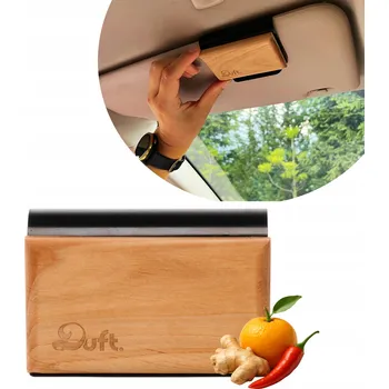 Vůně do auta DUFT dřevěná vůně do auta s držákem – osvěžovač vzduchu sada