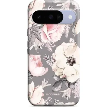 Pouzdro na mobilní telefon Odolný obal Mobiwear Elite Pro - Google Pixel 10 - EX06E Květy na šedém pozadí (Odolné pouzdro, obal kryt Mobiwear Elite Pro - maximální ochrana mobilu Google Pixel 10, zesílené hrany, přesné výřezy, pohodlné držení, odolná grafika, kvalitní materiály)
