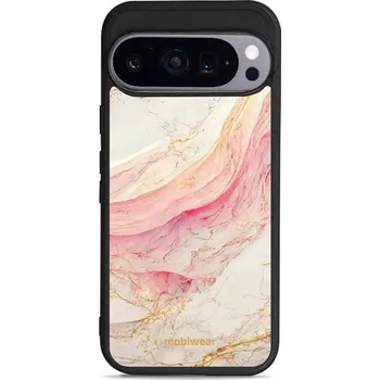 Pouzdro na mobilní telefon Lesklý kryt Mobiwear Glossy - Google Pixel 9 - G027G - Růžový a zlatavý mramor (Prémiové lesklé pouzdro, obal, kryt Mobiwear Glossy na mobil Google Pixel 9 - G027G - Růžový a zlatavý mramor, materiál Plast + TPU silikon - krytí po všech stranách,)