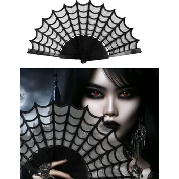 Vějíř halloweenský motiv pavučina - halloween party a dekorace