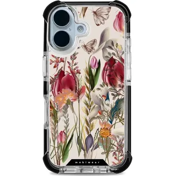 Pouzdro na mobilní telefon Odolný obal Mobiwear MagSafe Elite Bumper - Apple iPhone 17 - D002D Rozkvetlá louka (Odolný kryt, pouzdro, obal Mobiwear Elite Bumper na mobil Apple iPhone 17 - D002D Rozkvetlá louka, materiál Plast + TPU silikon + kov - zesílená ochrana telefonu, podpora