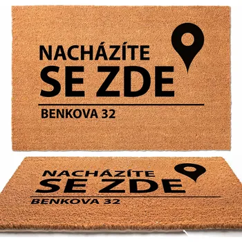 Rohožka KOKOSOVÁ VSTUPNÍ ROHOŽKA 40X60 PERSONALIZOVANÁ - VÁŠ ADRESNÍ MIX