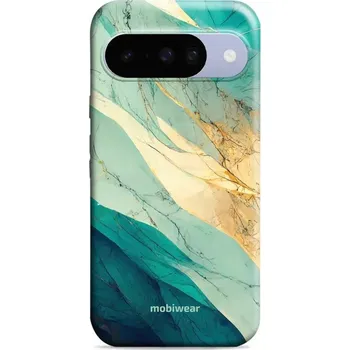Pouzdro na mobilní telefon Odolný obal Mobiwear Elite Pro - Google Pixel 10 - EP37E Zlatavý a zelenkavý mramor (Odolné pouzdro, obal kryt Mobiwear Elite Pro - maximální ochrana mobilu Google Pixel 10, zesílené hrany, přesné výřezy, pohodlné držení, odolná grafika, kvalitní materiál