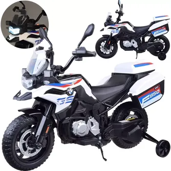 Dětské elektrovozidlo Elektrická dětská motorka BMW F850 GS, 12 V, EVA kola, LED a hudební panel