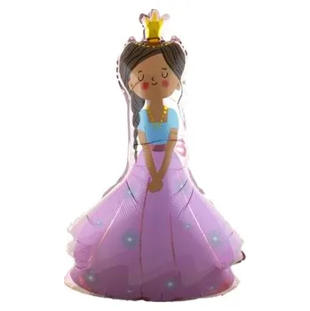 Balónek Fóliový balonek princezna v růžových šatech – 55 x 85 cm