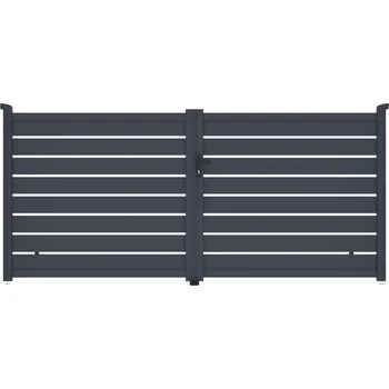 Brána G21 Reno 350x158 cm dvoukřídlá, antracitová