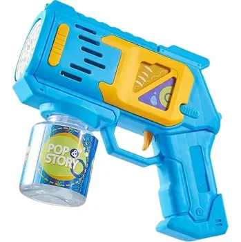 Hra na zahradu Automatická pistole na bubliny modrá s náplní