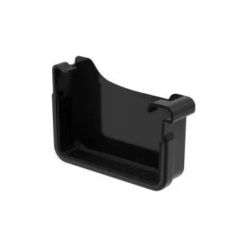 okap Plastové OKAPY - Čelo žlabu pravé HRANATÉ 135mm grafitové