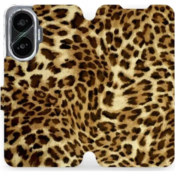Pouzdro na mobilní telefon Flipové pouzdro Mobiwear - Xiaomi Poco F7 - VA33P Leopardí vzor (Knížkové flip pouzdro, obal, kryt na mobil Xiaomi Poco F7 - VA33P Leopardí vzor, materiál Umělá kůže + TPU - ochrana 360°, stojánek, silikonová vanička, magnetické zavírání)