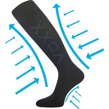 VENOM kompresní antibakteriální podkolenky VoXX 43-46 černá