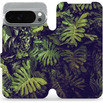 Pouzdro na mobilní telefon Flipové pouzdro Mobiwear - Google Pixel 10 Pro XL - V136P Zelená stěna z listů (Knížkové flip pouzdro, obal, kryt na mobil Google Pixel 10 Pro XL - V136P Zelená stěna z listů, materiál Umělá kůže + TPU - ochrana 360°, stojánek, silikonová vanička,)