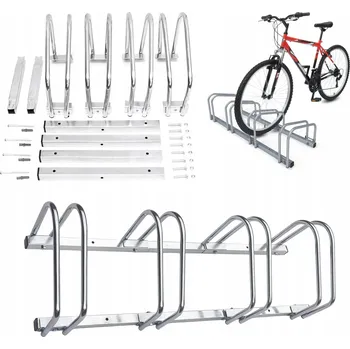 stojan na kolo Stojan na kola ocel pozinkovaný pro 4 kola šedý k montáži na zeď