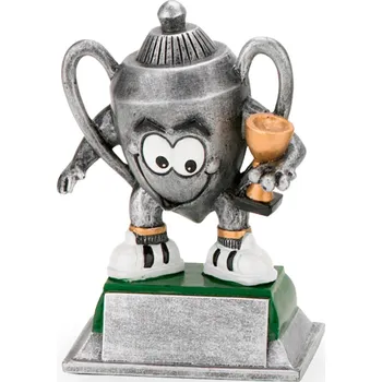 Trofej se symbolem poháru, výška 8 cm, vícebarevná