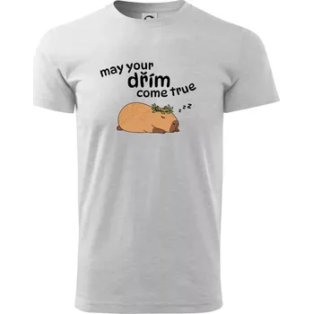 Pánské tričko May your dřím come true - Triko extra velké (5-8XL) - 7XL ( Světlešedý Melír )