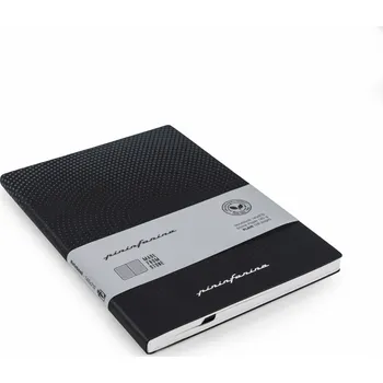 Diář Pininfarina Segno, Notes z kamenného papíru voděodolný Pininfarina Flexi linkovaný A5, 128 stran, černý - Formadore